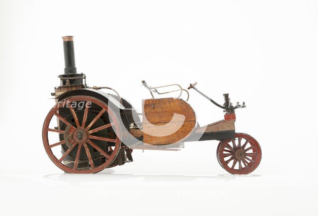 1868 Knight Steam carriage scale model. Creator: Unknown.