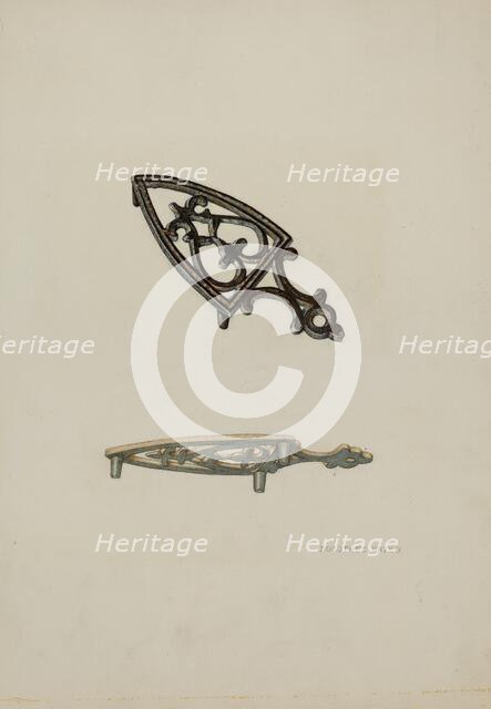 Trivet, c. 1941. Creator: Dorothea Bates.