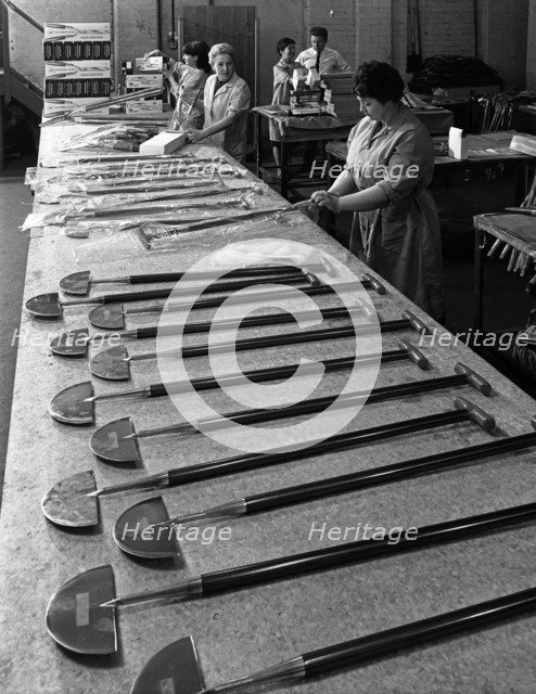 Packing turf cutters, Everlast Garden Tools, Sheffield, South Yorkshire, 1965. Artist: Michael Walters