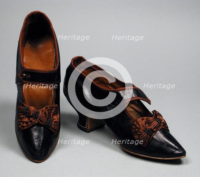 Pair of Woman’s Bar Shoes, between c.1880 and c.1885. Creator: Unknown.