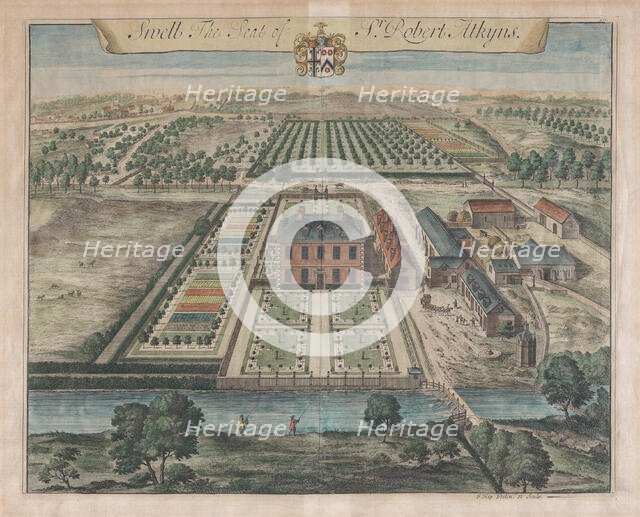 Swell, The Seat of Sir Robert Atkyns, [1712] reissued 1768. Creator: Johannes Kip.
