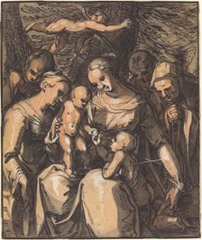 The Holy Family with Saints [recto], c. 1616/1617. Creator: Hermann Weyer.