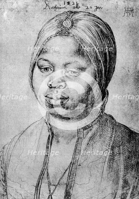 'Catherine, the Mulatta of the Portuguese Bradao', 1521, (1936). Artist: Albrecht Dürer