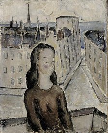 Girl on the Balcony, 1932. Creator: Ernst Krohn.