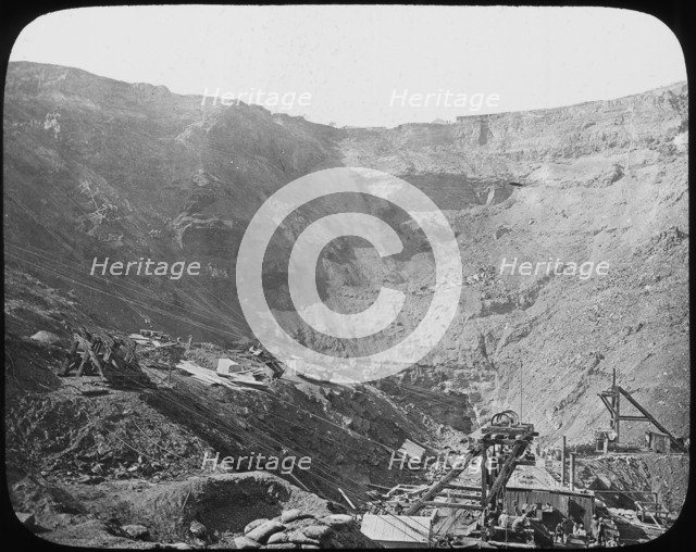 Kimberley diamond mine, South Africa, c1890. Artist: Unknown