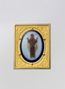 Cameo of the Virgin and Child, Byzantine, ca. 1050-1100 (cameo); ca. 1800 (frame). Creators: Adrien Jean Maximilien Vachette, Unknown.