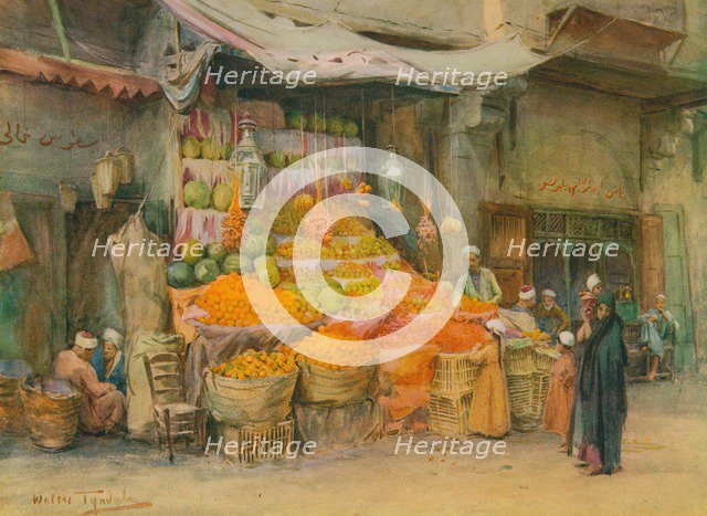 'A Fruit-Stall at Bulak', c1905, (1912). Artist: Walter Frederick Roofe Tyndale.