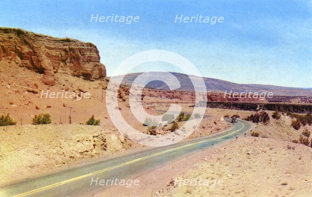 Scenic Highway US 66, west of Albuquerque, New Mexico, USA, 1951. Artist: Unknown
