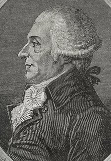 Portrait of Louis-Bernard Guyton de Morveau (1737-1816), French chemist and politician, 1876. Creator: Pannemaker.