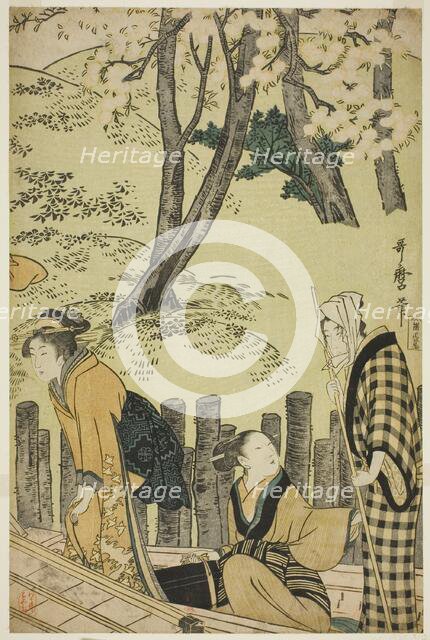 The Embankment at Mimeguri, Japan, 1799. Creator: Kitagawa Utamaro.