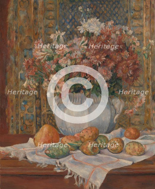 Still Life with Flowers and Prickly Pears, ca. 1885. Creator: Pierre-Auguste Renoir.