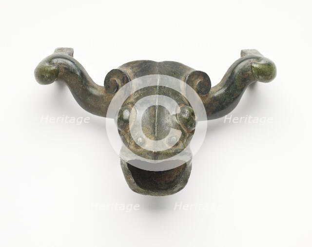 Ornament in the form of a ram head, Han dynasty, 206 BCE-220 CE. Creator: Unknown.