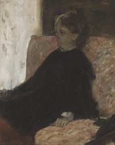 Lady in Black, c1860s. Creator: Edgar Degas.