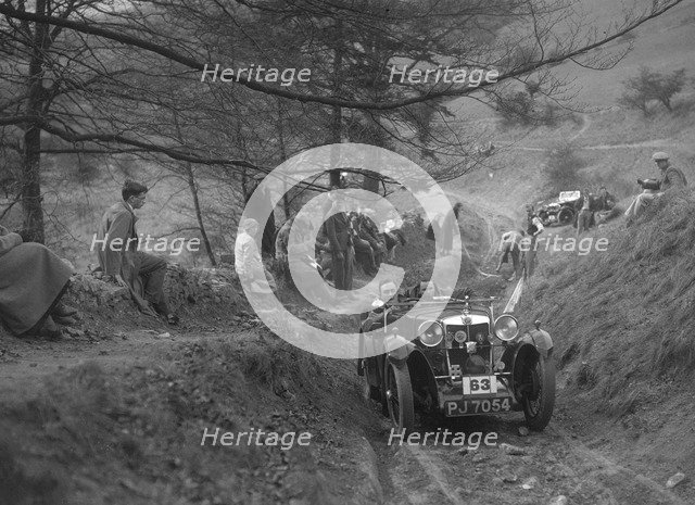 MG Magna of AL Cole competing in the MG Car Club Abingdon Trial/Rally, 1939. Artist: Bill Brunell.