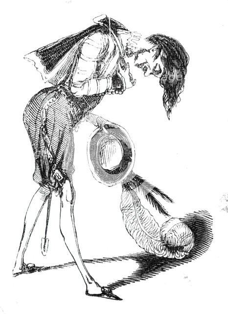 Twelfth Night characters - Lord Bowatall, 1844.  Creator: Unknown.