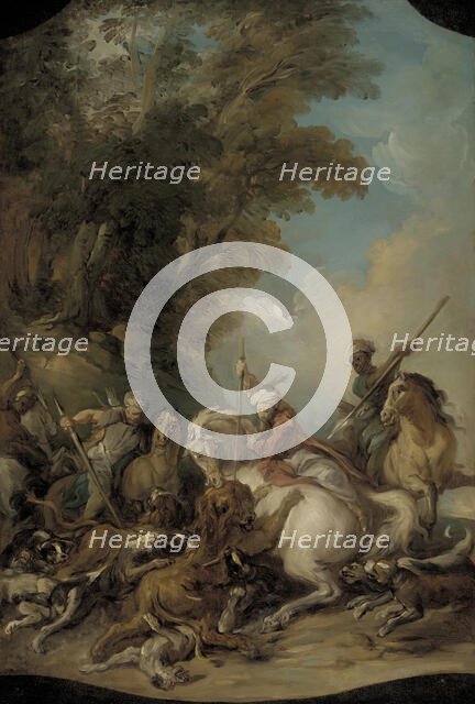 The Lion Hunt, 1735. Creator: Jean Francois de Troy.