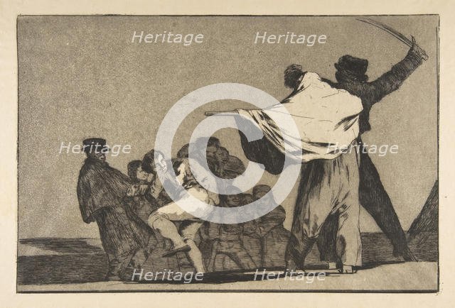 Plate A from the 'Disparates':Well-Known Folly, ca. 1816-23 (published before 1877). Creator: Francisco Goya.