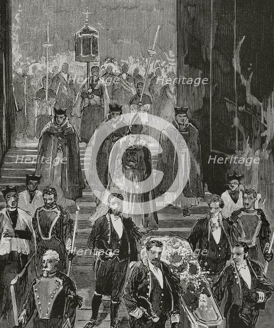Burial of Maria Christina of the Two Sicilies, (1806-1878), 30 August 1878 (1878).  Creator: Unknown.