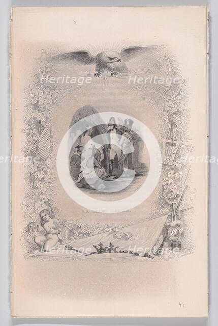 Le Champ d'Asile from The Songs of Béranger, 1829. Creators: Melchior Péronard, Auguste Dutillois.