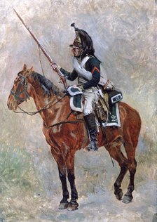 'Soldier on Horseback', 19th Century. Artist: Unknown