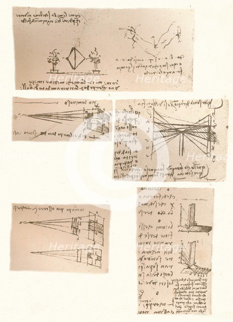 Five drawings illustrating the theory of painting, c1472-c1519 (1883). Artist: Leonardo da Vinci.