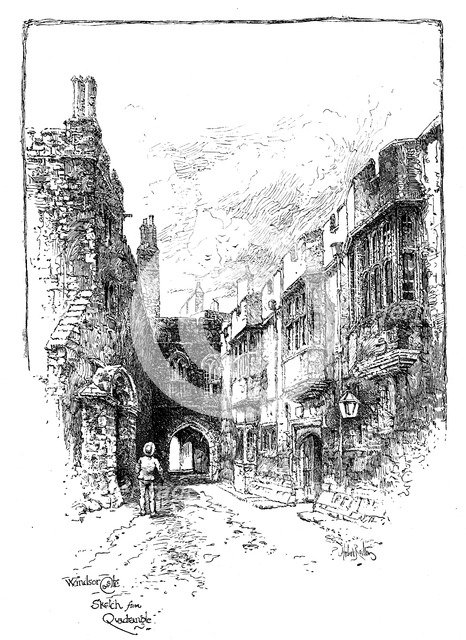 View from the Quadrangle, Windsor Castle, c1888. Artist: Unknown