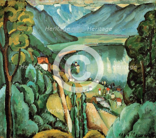 'Lake Geneva', 1914.  Artist: Il'ya Mashkov