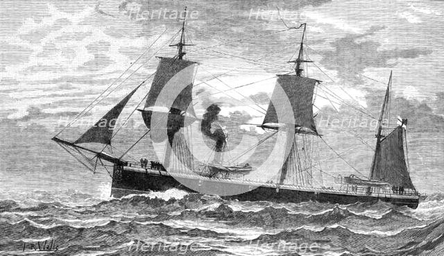 H.M.S. Doterel, lately blown up in the Strait of Magellan, 1881. Creator: Unknown.