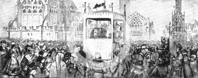 A dramatic performance at Coventry early in the sixteenth century, 1909. Creator: Unknown.