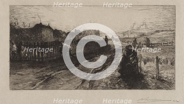 Aux Fortifications, Porte de Versailles, 1890. Creator: Auguste Louis Lepère (French, 1849-1918).