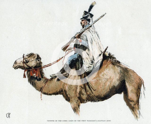 Trooper of the camel corps of the First Napoleon's Egyptian Army, 1790s (20th century). Artist: Unknown
