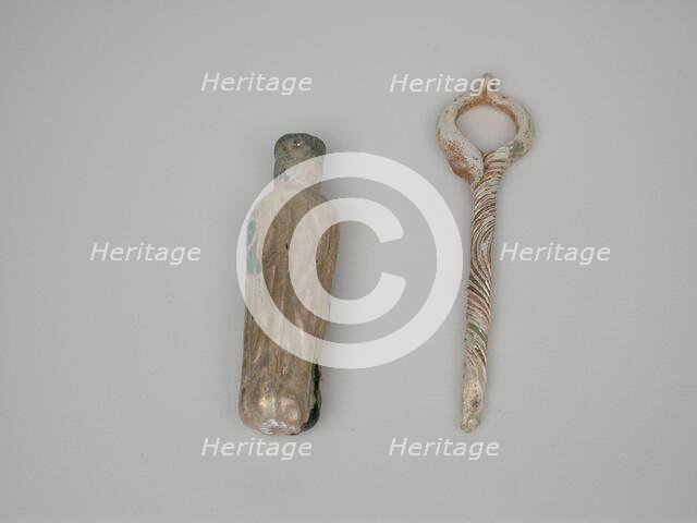 Perfume Bottle with Looped Stopper, 1st century BCE-4th century CE. Creator: Unknown.