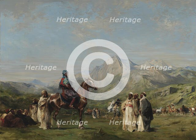 An Encampment in the Atlas Mountains, c1865. Creator: Eugene Fromentin.