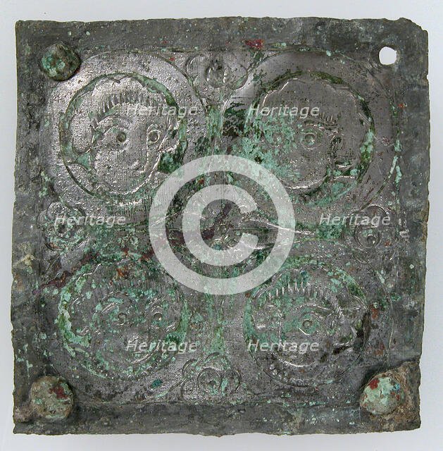 Tinned-Copper Plaque with a Personification, Byzantine, 350-400. Creator: Unknown.