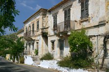 Houses, Assos, Kefalonia, Greece.