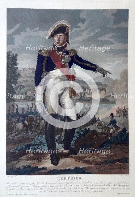 Louis-Alexandre Berthier (1753-1815), Prince de Wagram, Prince of Neuchâtel, .