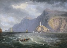 'South Stack Rock Holyhead', 1820-1830. Artist: James Wilson Carmichael.