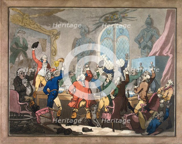 Dinner, 1787.  Creator: Rowlandson, Thomas (1756-1827).