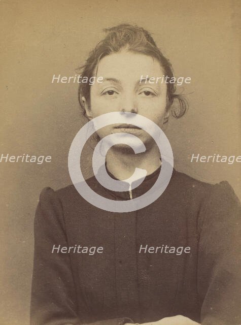 Zanini. Marie (veuve Milanaccio). 28 ans, née à Turin (Italie). Cuisinière. Vol. 18/3/94., 1894. Creator: Alphonse Bertillon.