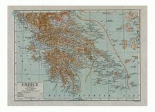Map of Modern Greece, c1910s. Creator: Emery Walker Ltd.