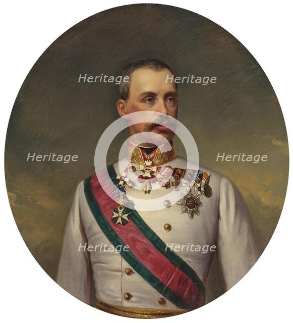 Portrait of Archduke Albrecht of Austria, Duke of Teschen (1817-1895). Creator: Schrotzberg, Franz (1811-1889).