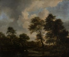 Forest Lake with two Swans, c1660-1665. Creator: Jacob van Ruisdael.