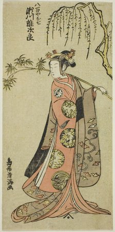 The Actor Segawa Yujiro I as Oshichi in the play "Edo no Haru Meisho Soga," performed...,1773. Creator: Torii Kiyomitsu.