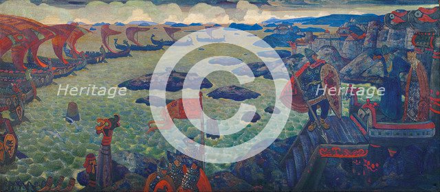Ready for the Campaign (The Varangian Sea), 1910. Artist: Roerich, Nicholas (1874-1947)
