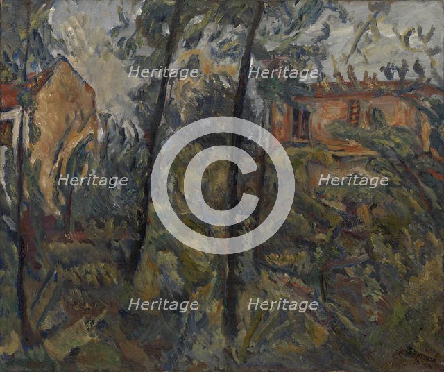 Landscape with Houses, c. 1918. Artist: Soutine, Chaim (1893-1943)