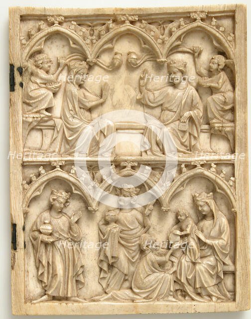 Right Wing of a Diptych with Coronation of the Virgin and Adoration of the Magi, French, 14th cent. Creator: Unknown.