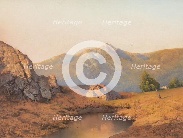 Landscape, 1899. Creator: Vighi, Coriolano (1846-1905).