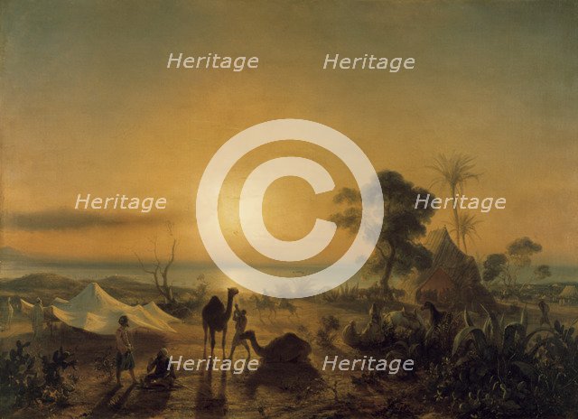 'The Camp at Staoueli', 1830.  Artist: Theodore Gudin