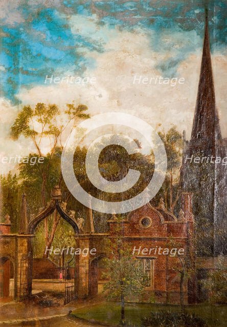 Tudor Gateway, Aston Hall, 1895.  Creator: H E Pountney.