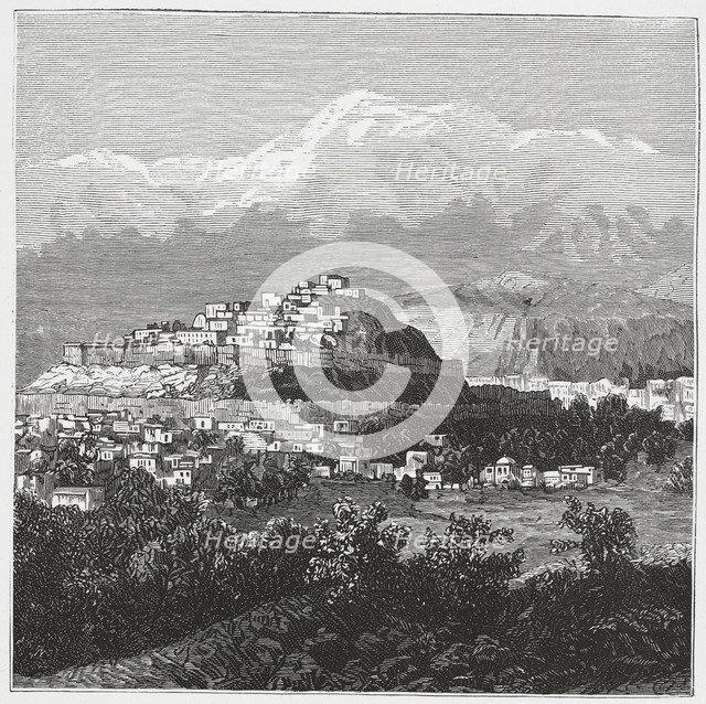 British-Afghan war, overview of Kabul in Afghanistan.